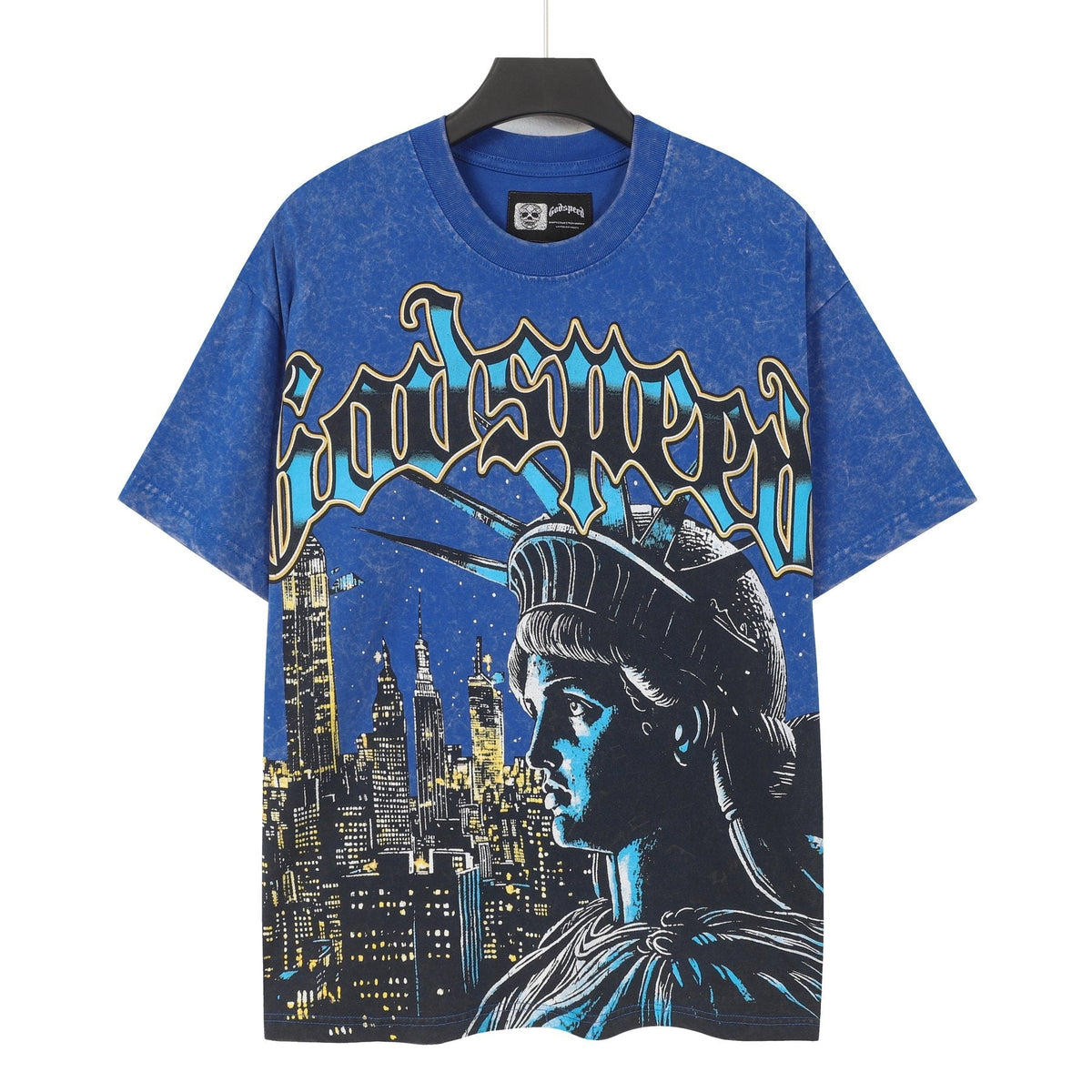 Godspeed Statue of Liberty Skyline Graphic T-Shirt