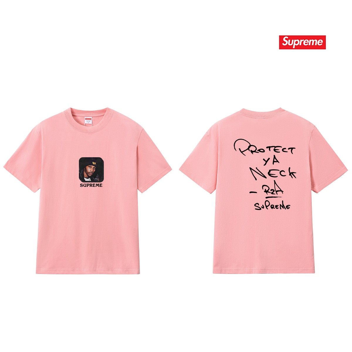 Supreme Protect Ya Neck RZA Portrait Graphic T-Shirt