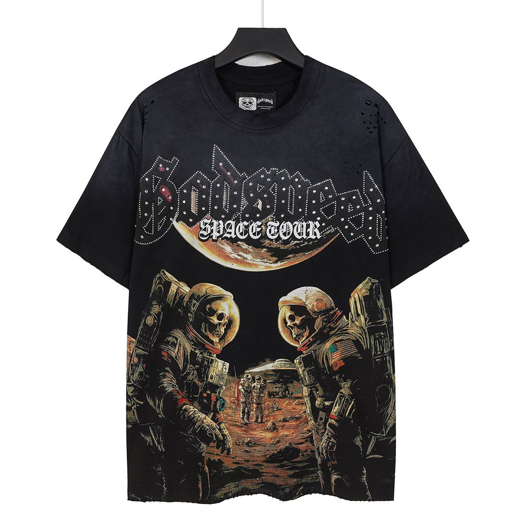 Godspeed Space Tour Astronaut Graphic Short-Sleeve T-Shirt