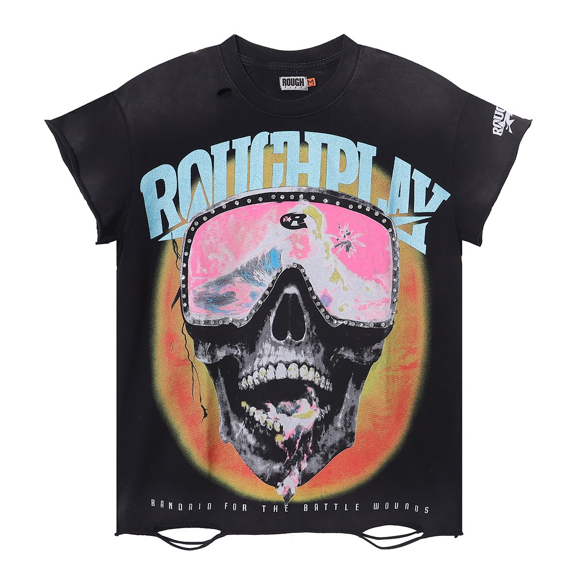 Rough Play Skull Goggles Graphic T-Shirt
