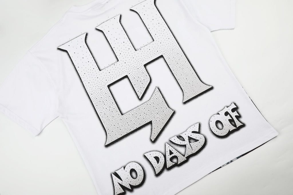 Life Hustlere Angel Graphic T-Shirt - White/Black