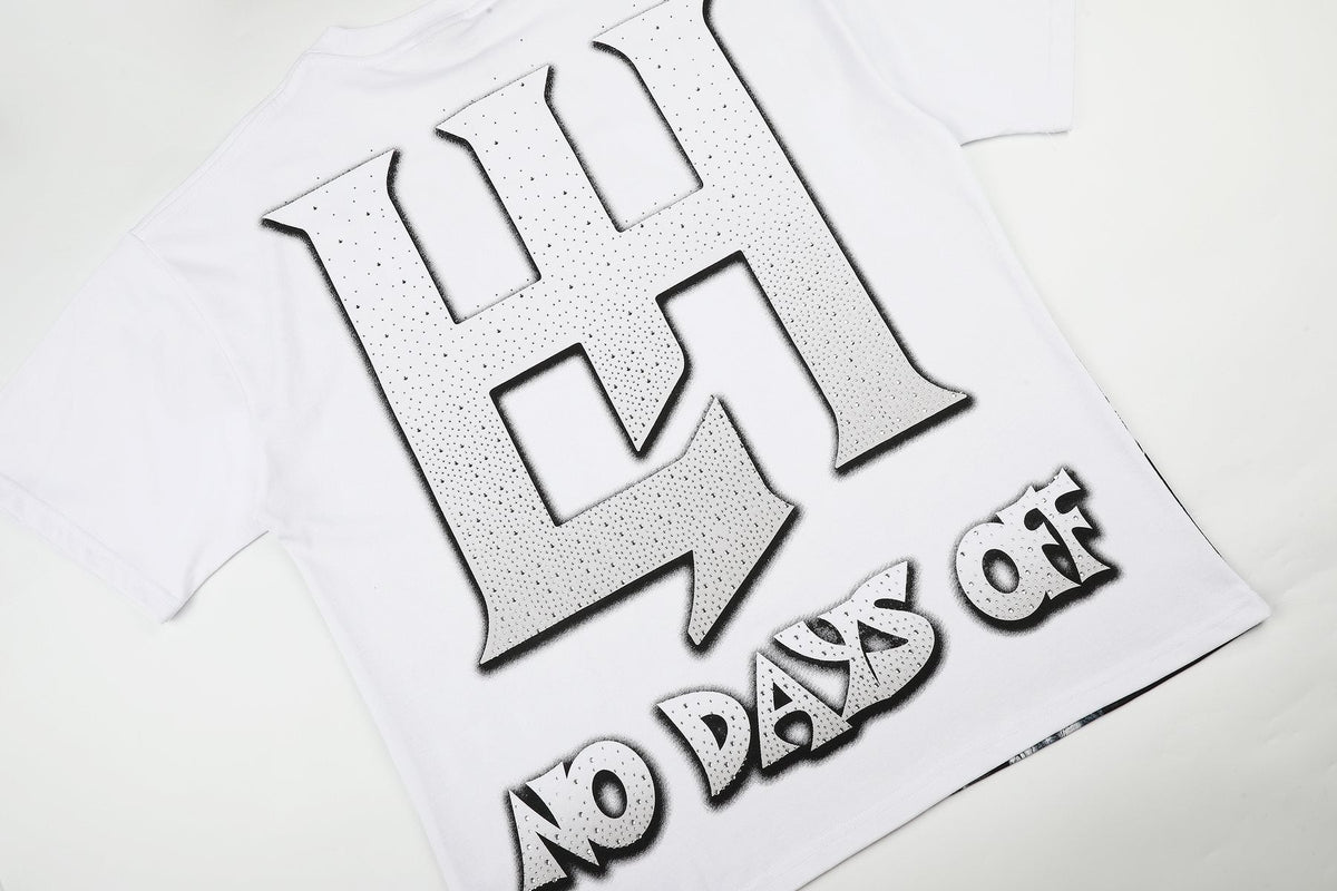 Life Hustlere Angel Graphic T-Shirt - White/Black