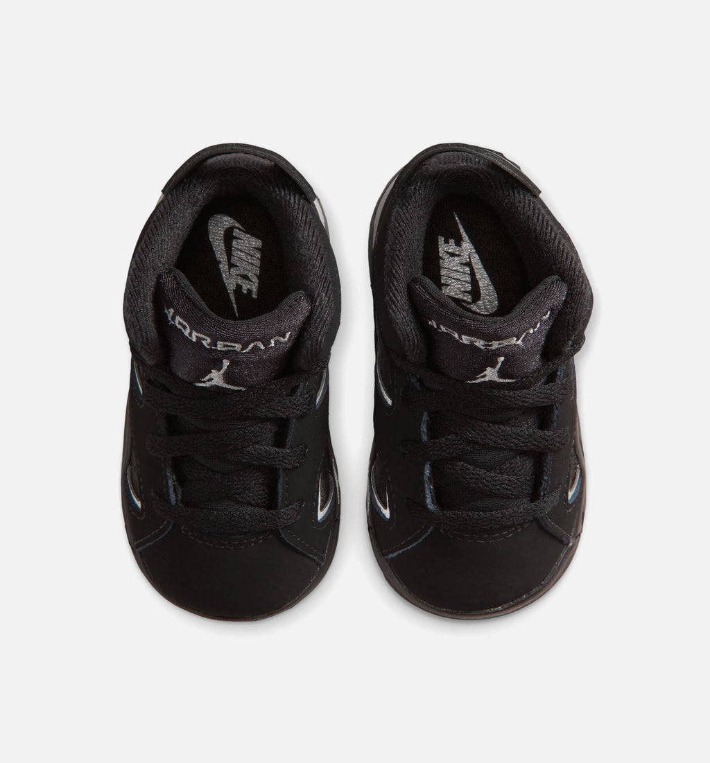 Air Jordan 6 Cap & Gown Infant & Toddler Lifestyle Shoes - Black/Reflective Silver