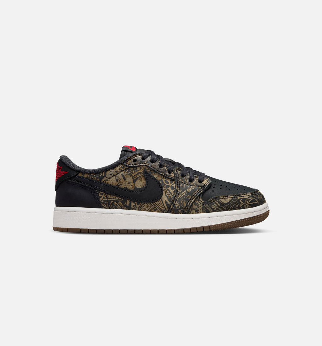 Air Jordan 1 Retro Low OG Grade School Lifestyle Shoe - Black/Varsity Red/Summit White