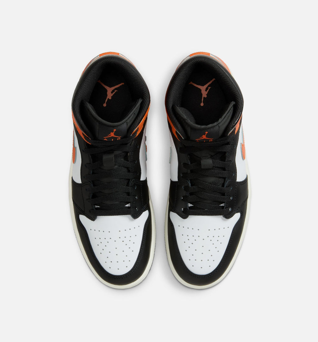 Air Jordan 1 Mid - Men's Lifestyle Sneaker (Starfish/White/Sail/Black)