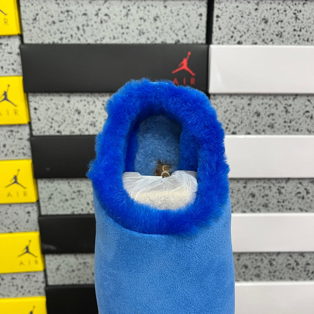 UGG Classic Ultra Mini Boot – Suede Ankle Boot with Tonal Blue Shearling Lining, Embossed UGG Logo & Blue Lug Sole in Royal Blue