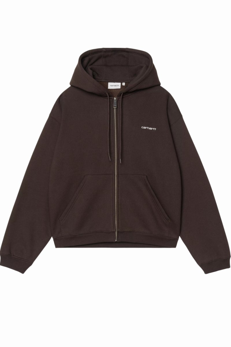 CARHARTT WIP HOODED EBBERT JACKET Tobacco / White