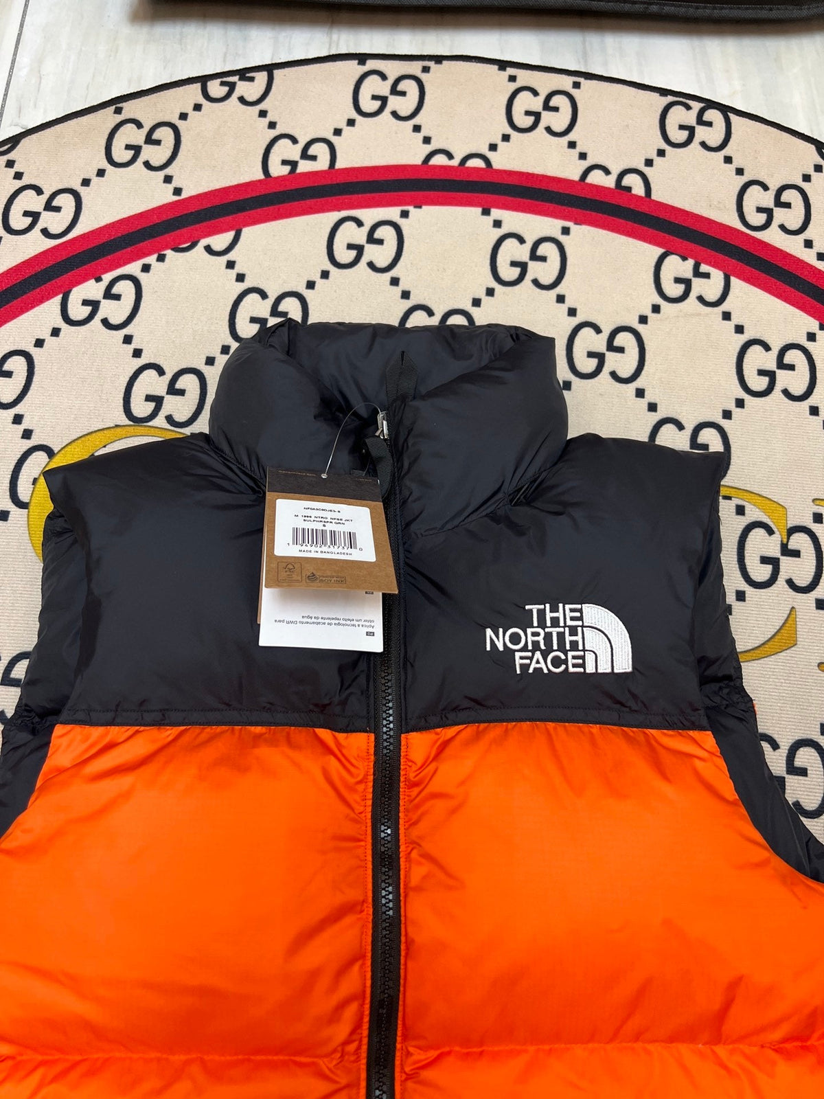 The North Face Orange/Black 1996 Retro Nuptse Down Vest