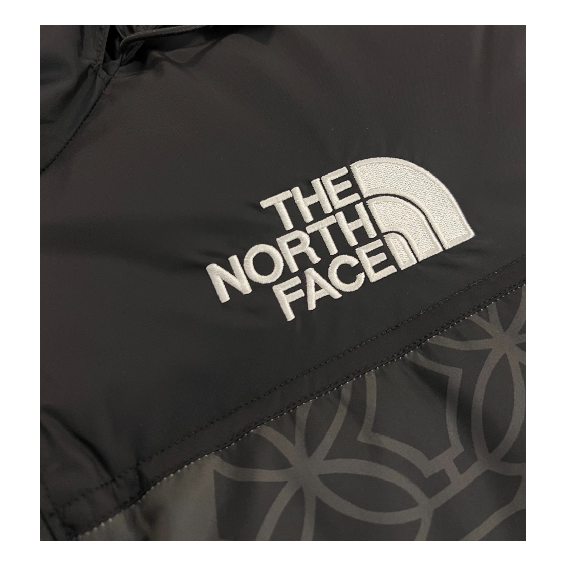 The North Face 1996 Nuptse Patterned Puffer Jacket | Black | 700-Fill