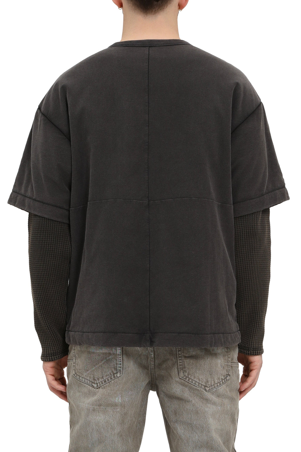 Purple Brand Textured Jersey Long Sleeve Padded Tee
