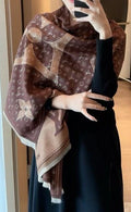 Louis Vuitton Monogram-Style Fringe Scarf