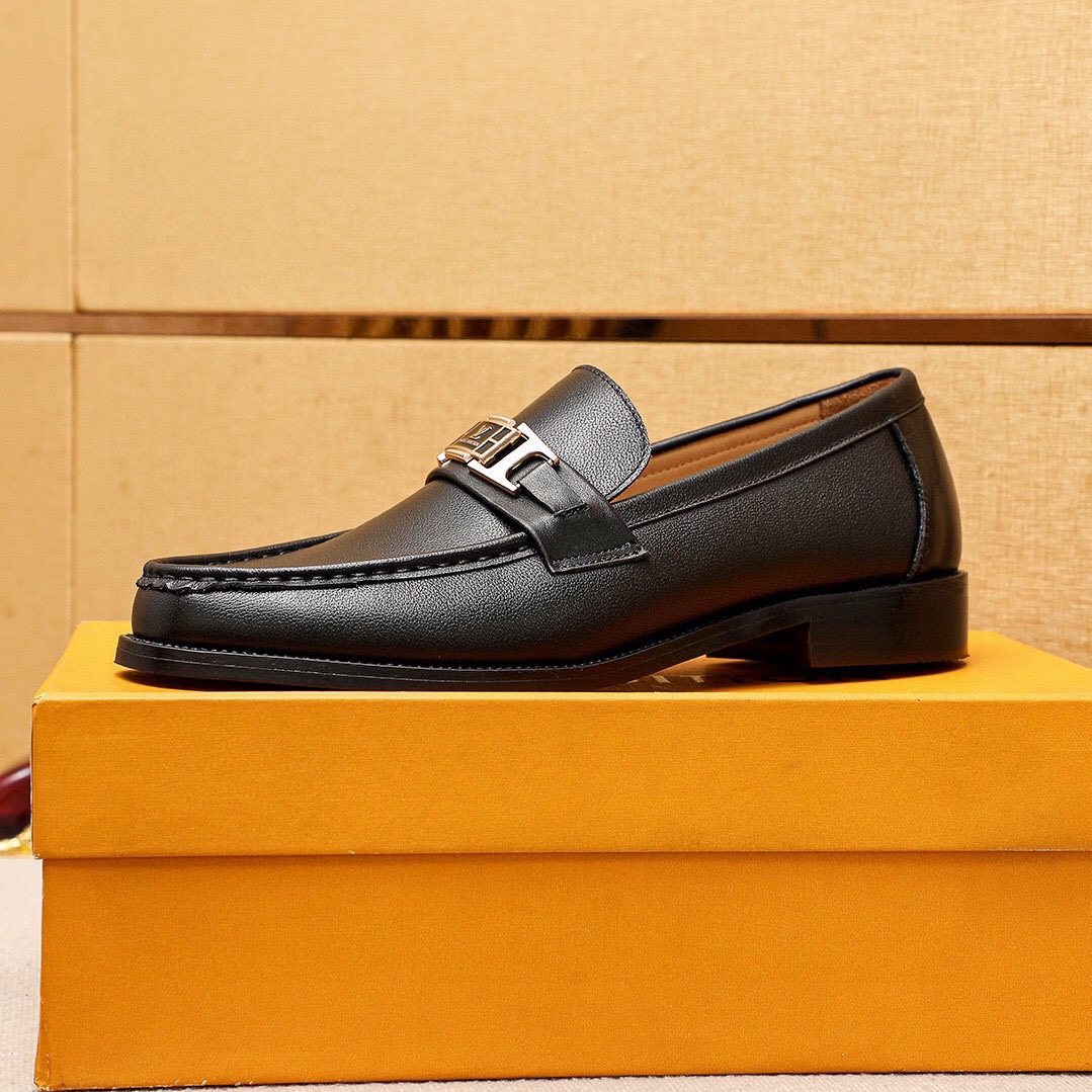 Louis Vuitton Black Hardware Loafers - Smooth Leather Upper
