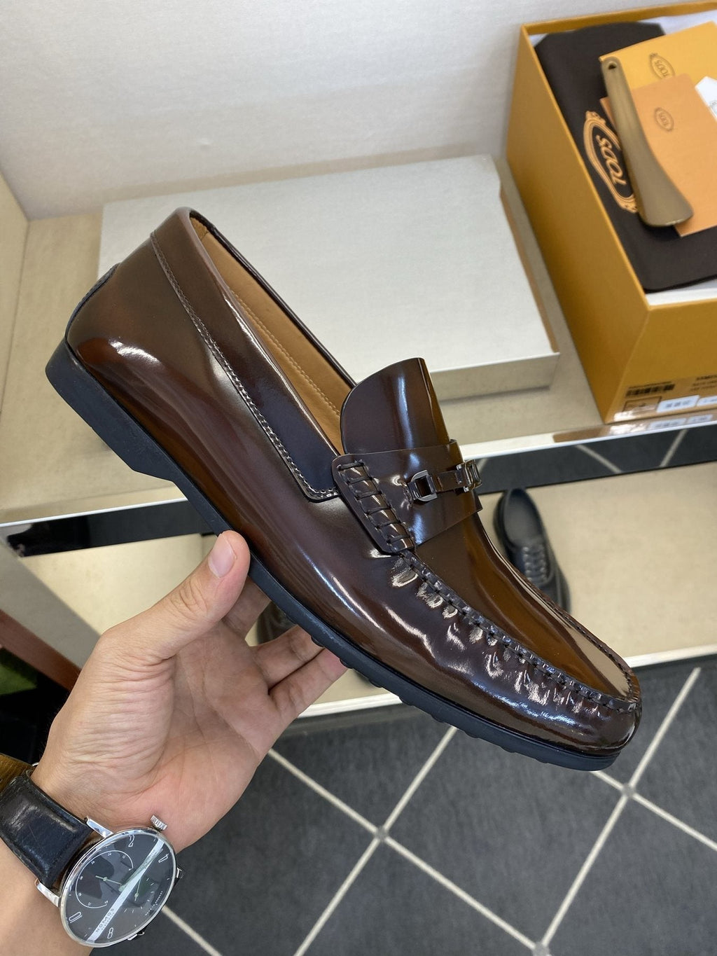TOD'S Men's Dark Brown Tassel Loafers