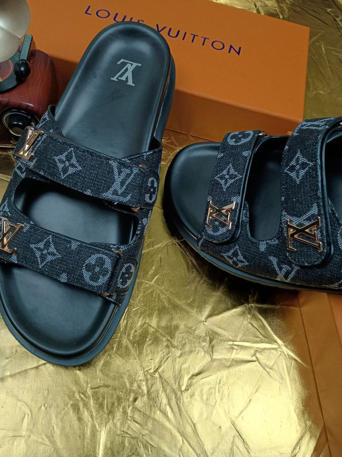 Louis Vuitton Double-Strap Slide Sandals