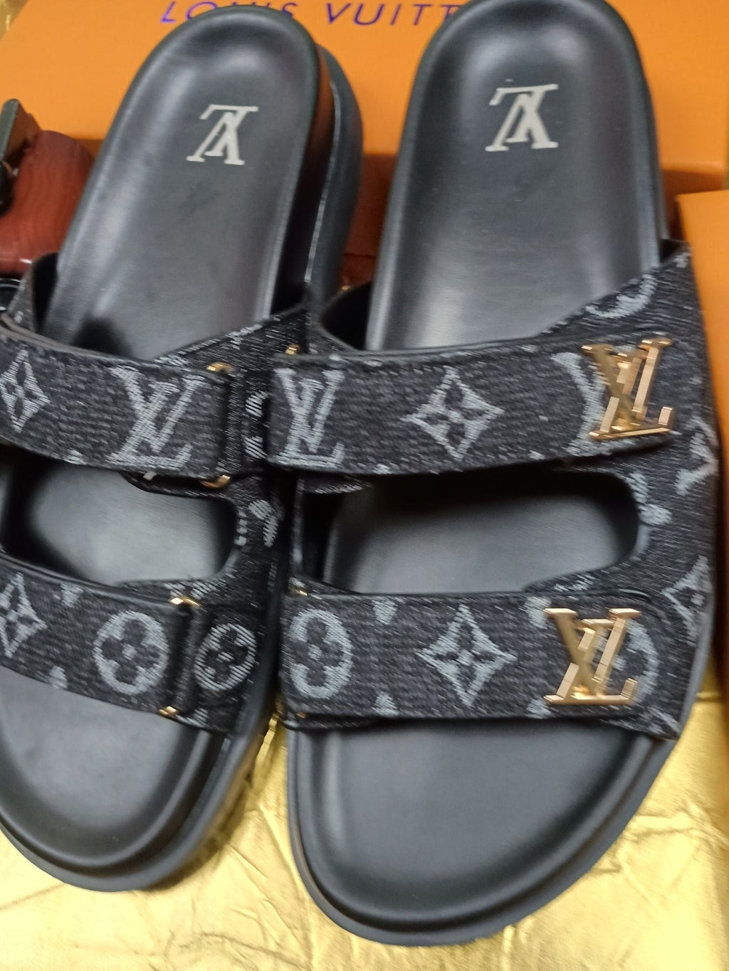 Louis Vuitton Double-Strap Slide Sandals
