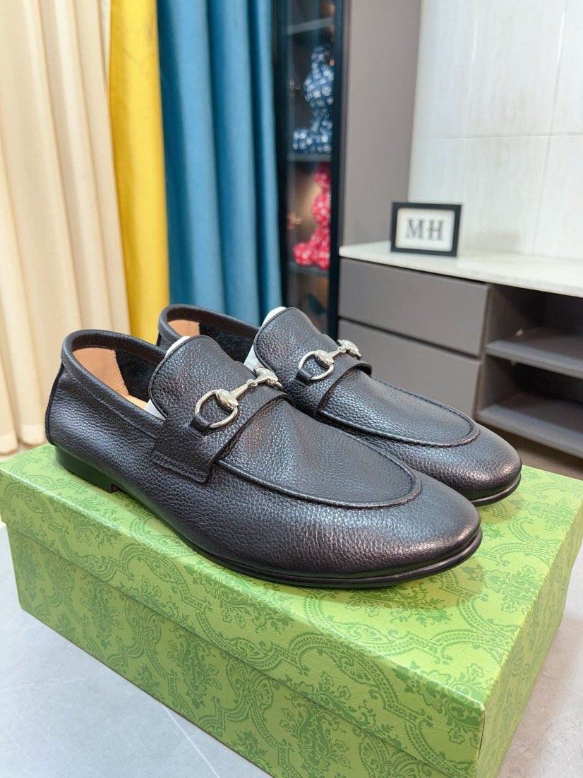 GUCCI Dark Brown Horsebit Loafers
