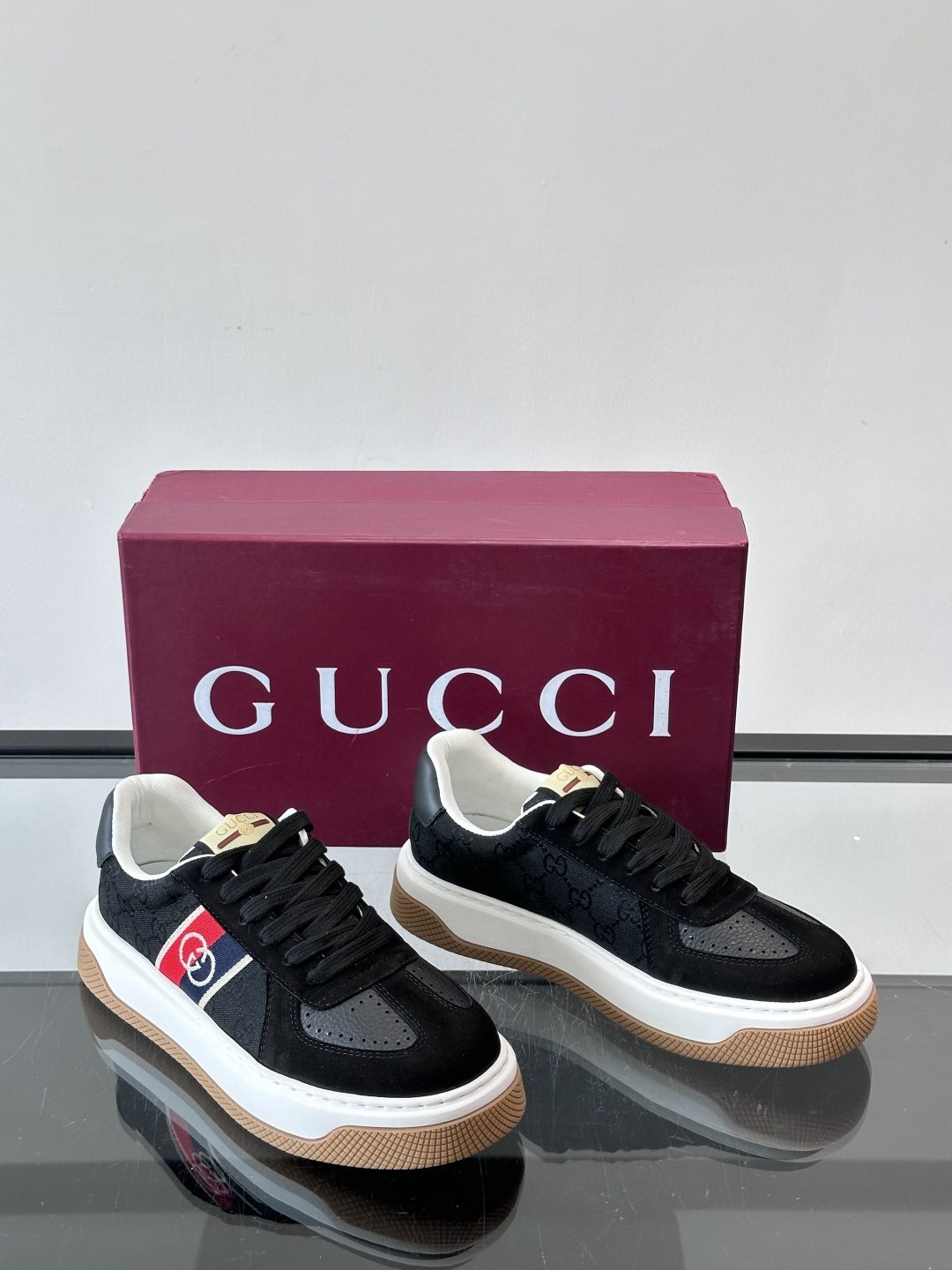Gucci Black Stripe Sneakers