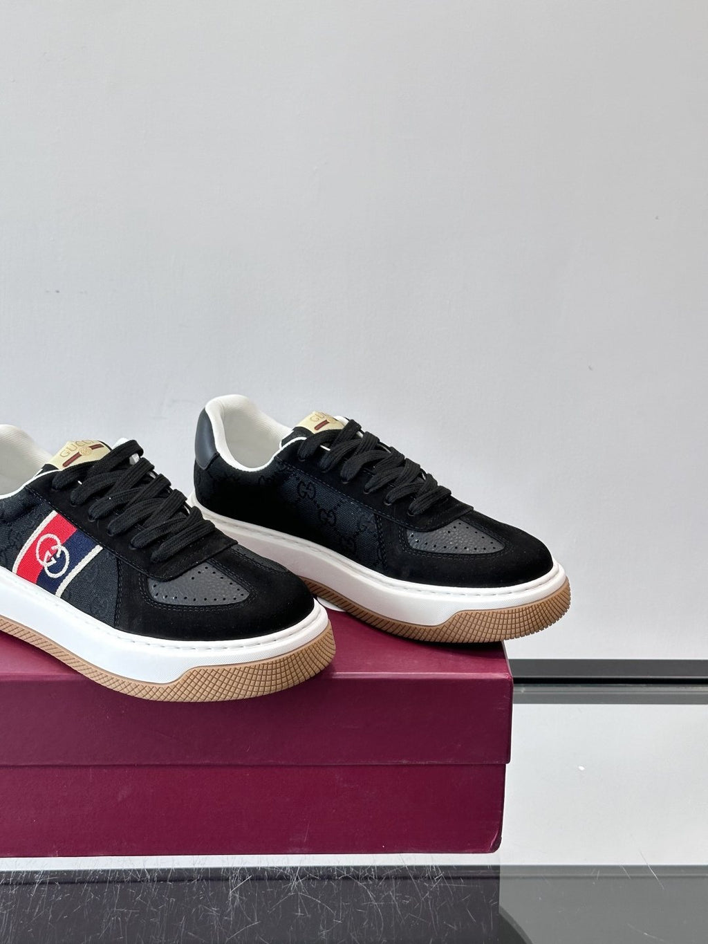 Gucci Black Stripe Sneakers