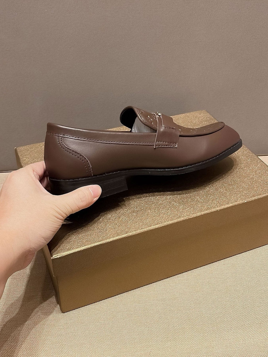 Louis Vuitton Men's Brown Buckle Slip-On Dress Shoes