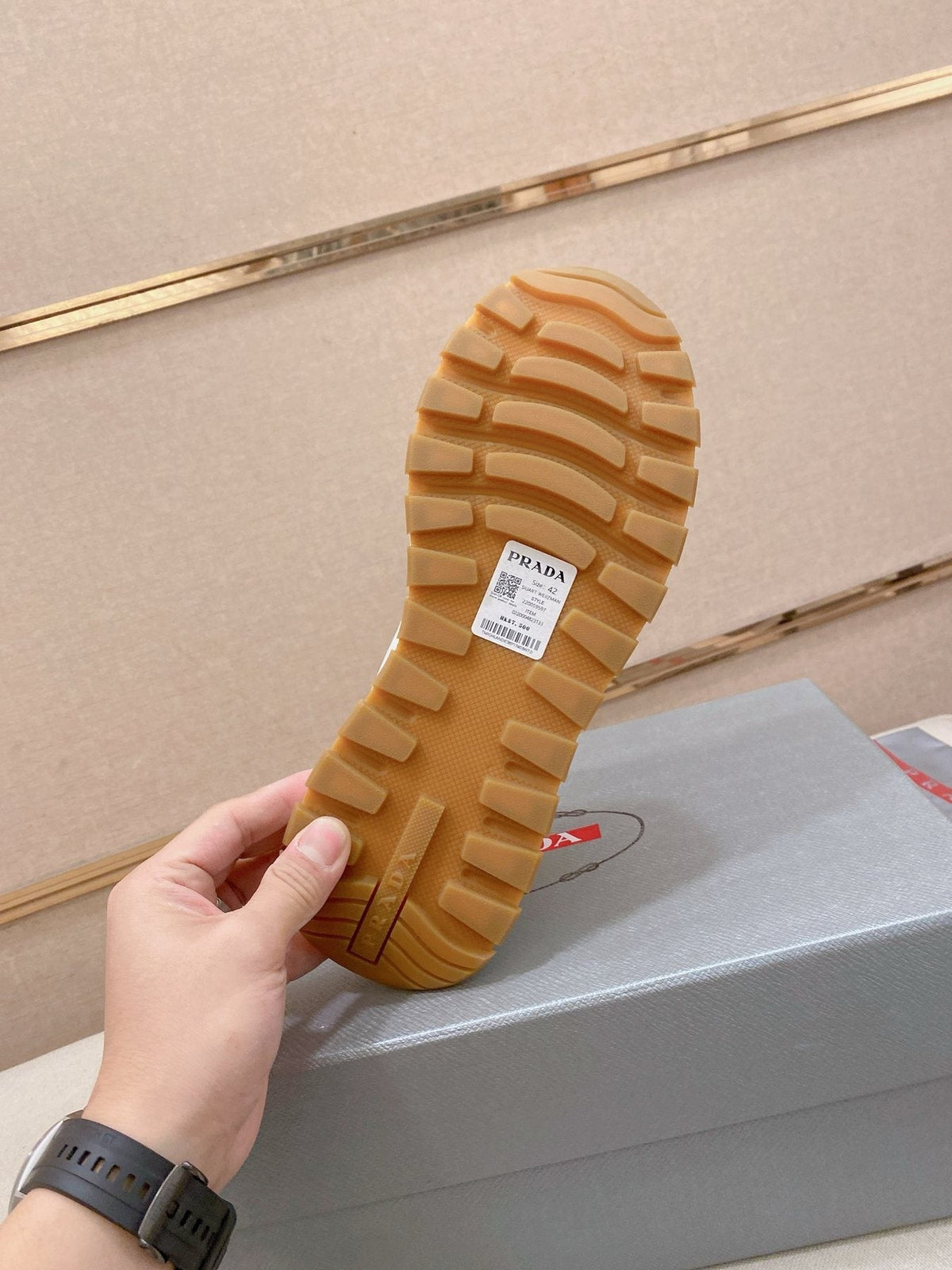 Prada White Gum Sole Sneakers