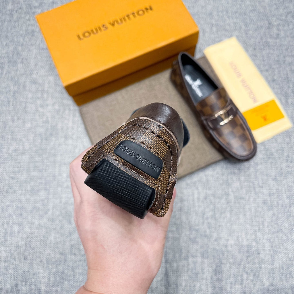 Louis Vuitton Men's Brown Checkered Loafers
