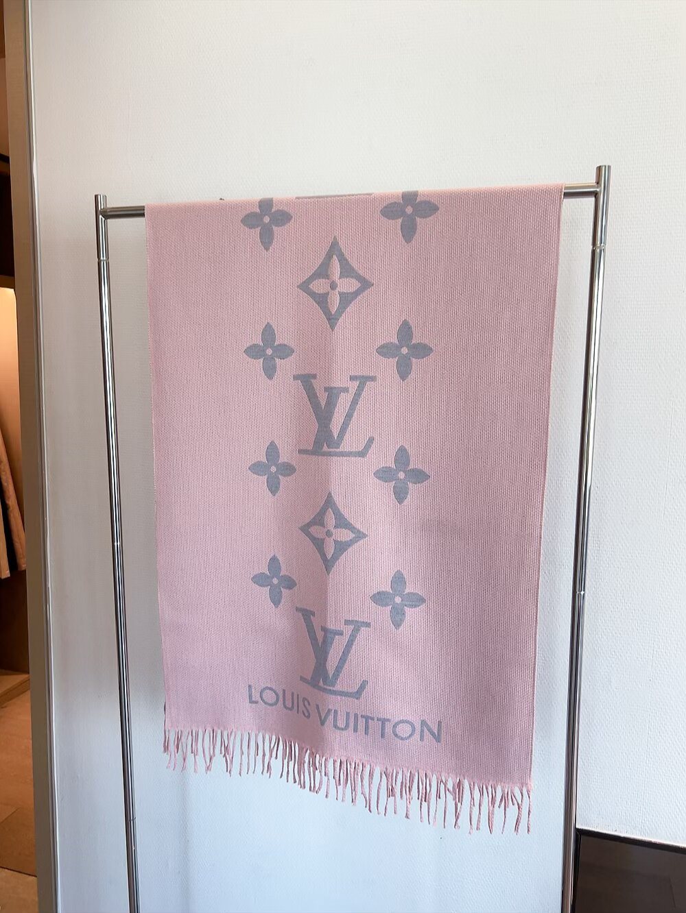 Louis Vuitton Monogram Fringed Scarf