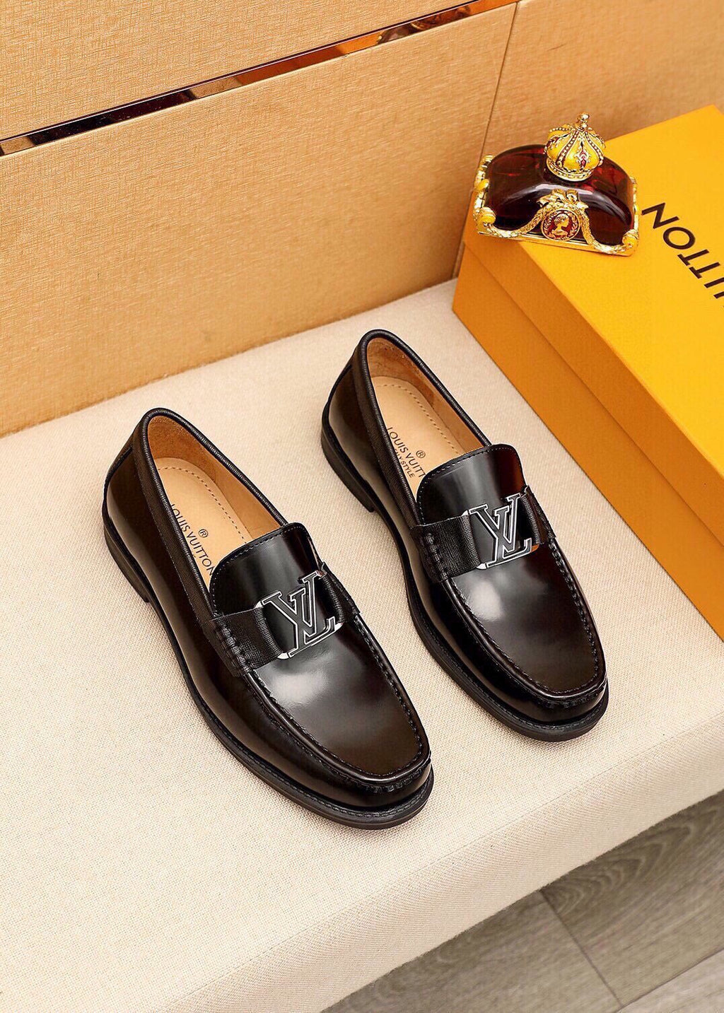 Louis Vuitton Black Logo Loafers