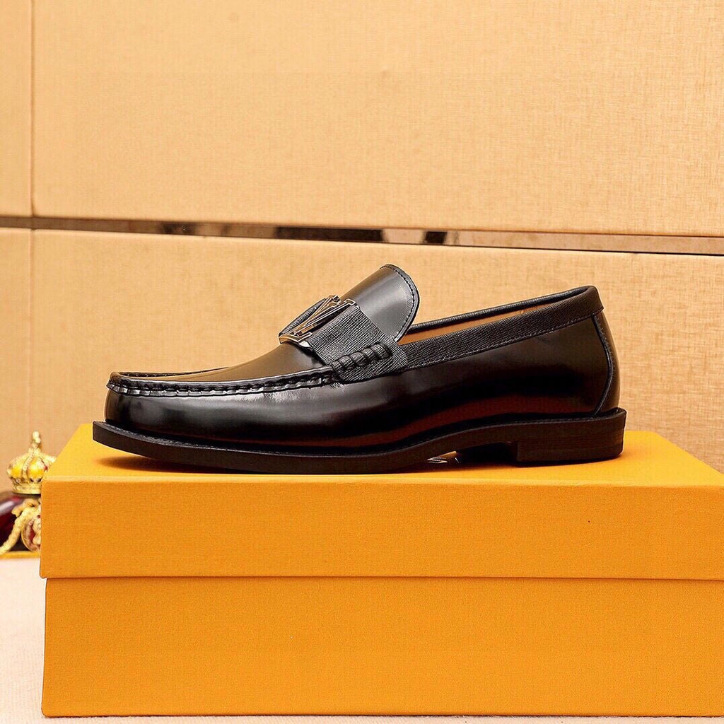 Louis Vuitton Black Logo Loafers