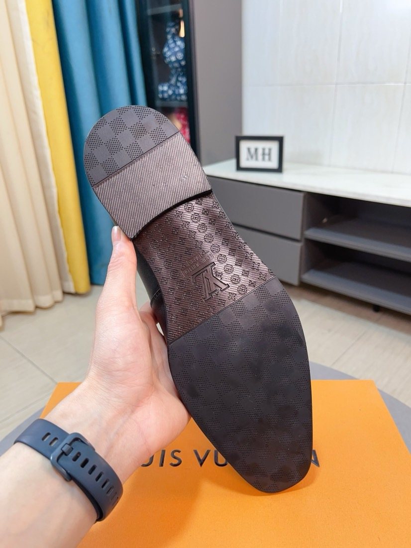 Louis Vuitton Black Hardware Loafers - Gold-Tone Hardware