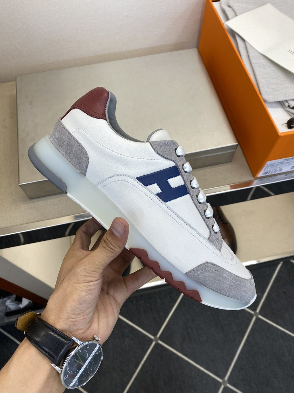 Men's Color-Block Low-Top Sneakers