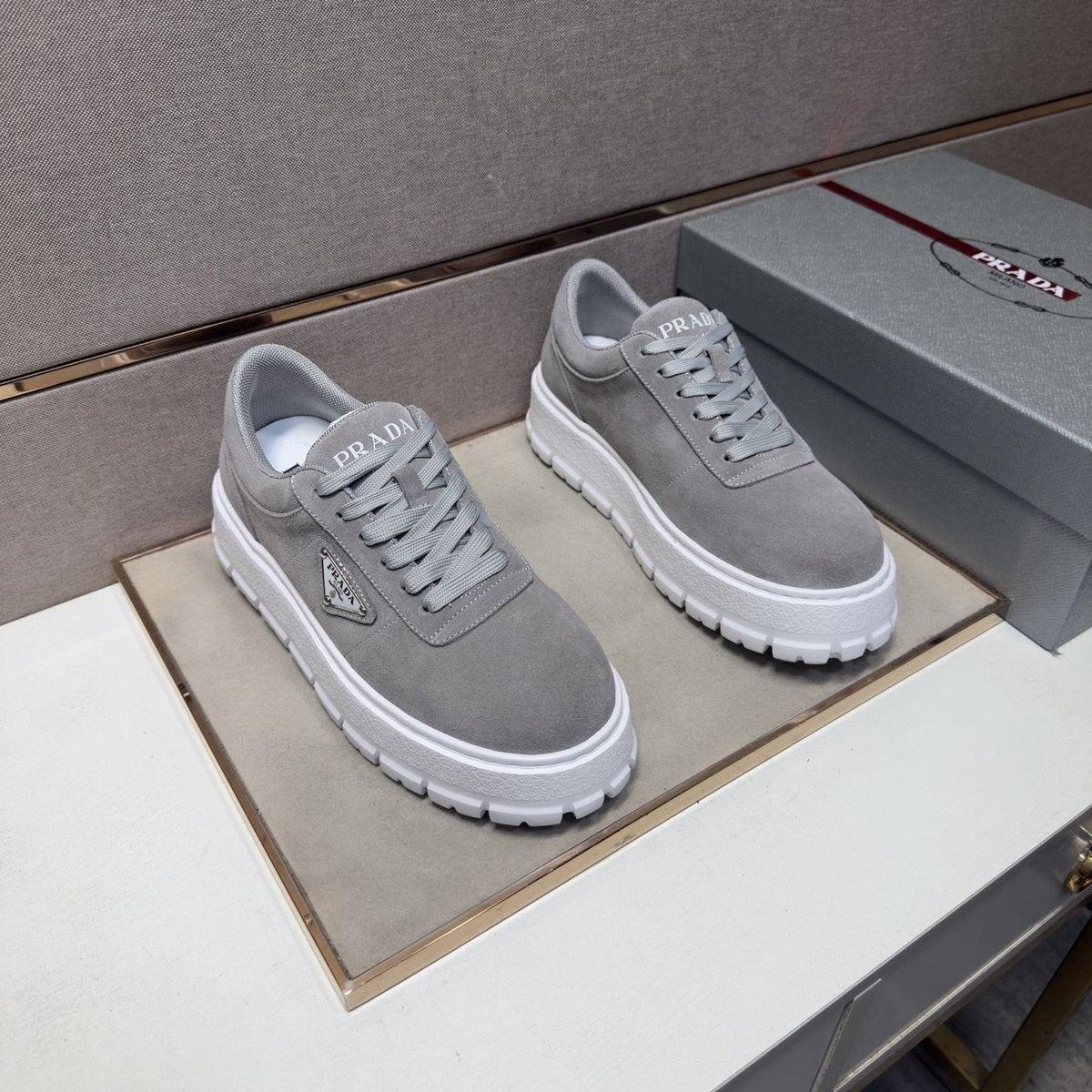 Prada Men's Paneled Chunky-Sole Sneakers