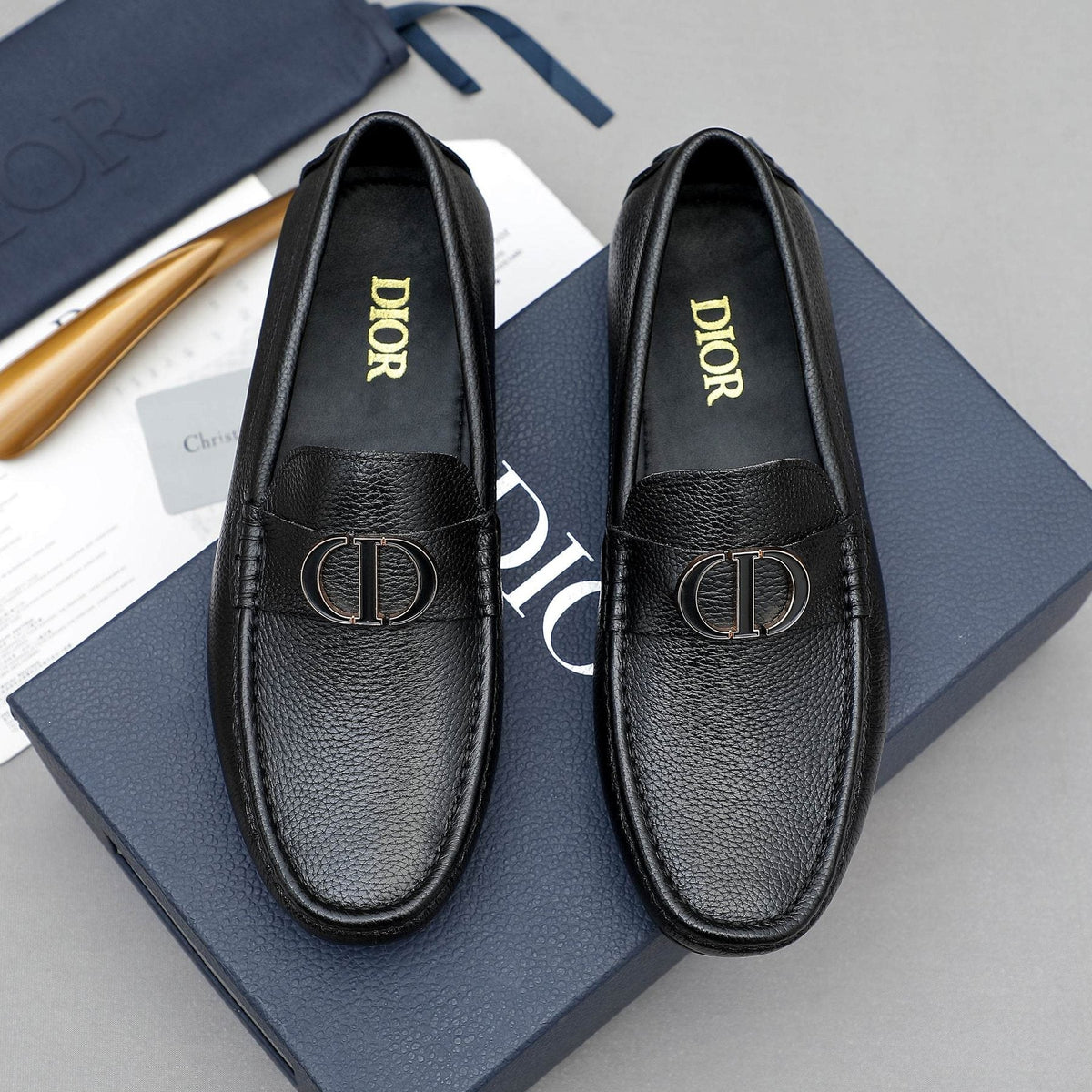 Dior CD Hardware Slip-On Loafers