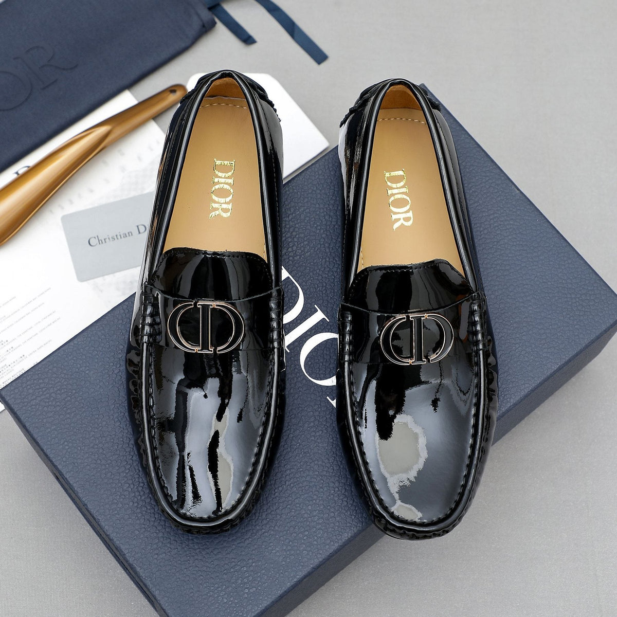 Dior CD Hardware Slip-On Loafers
