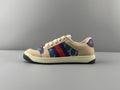 Gucci Beige Monogram Stripe Low-Top Sneakers