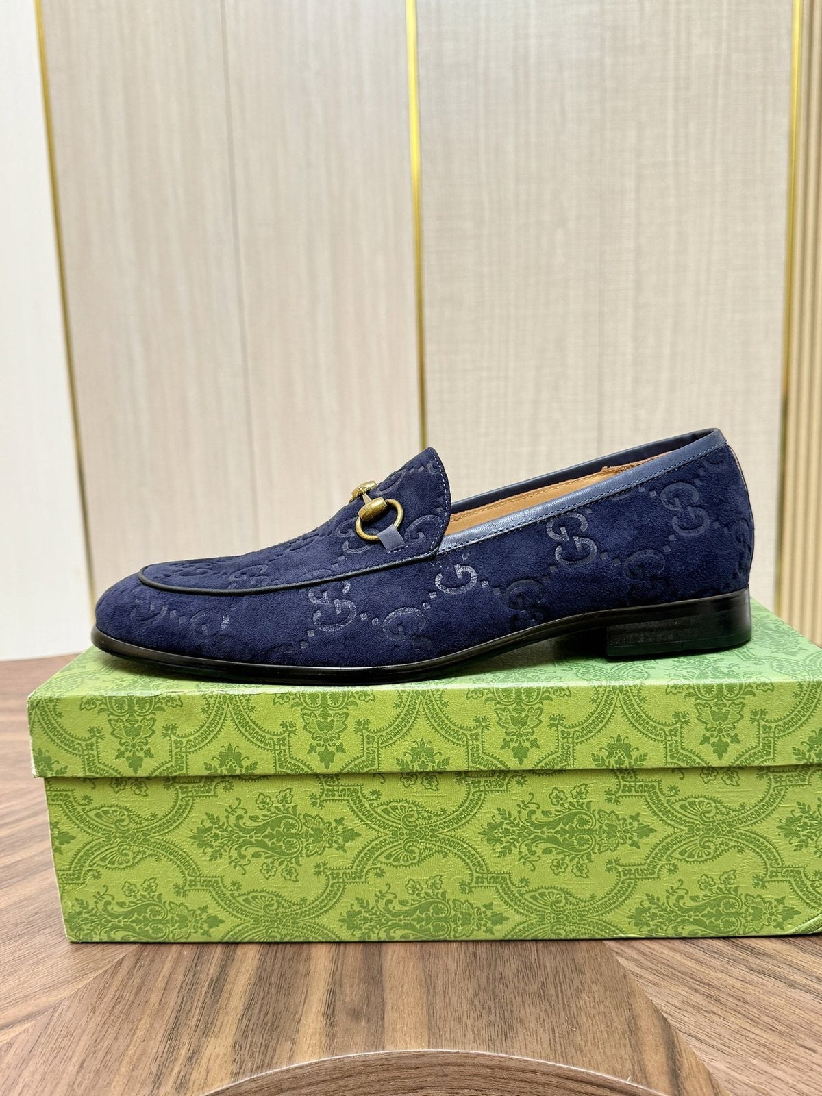 Gucci Men's Horsebit Monogram Loafers