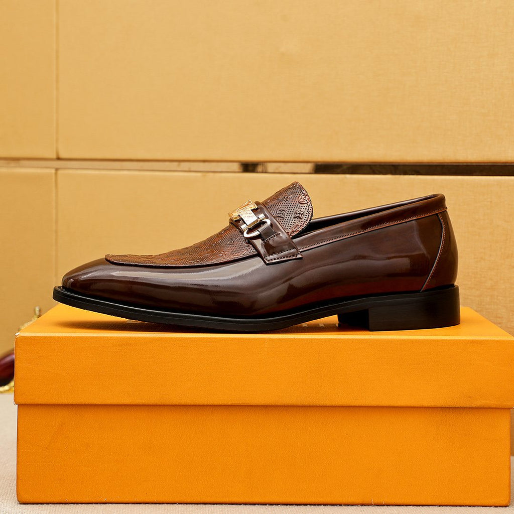 Louis Vuitton Embossed Buckle Loafers - Embossed Vamp Panels
