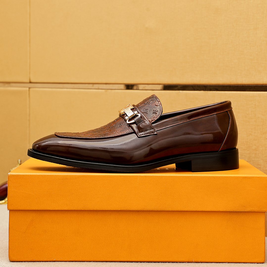 Louis Vuitton Embossed Buckle Loafers - Embossed Vamp Panels