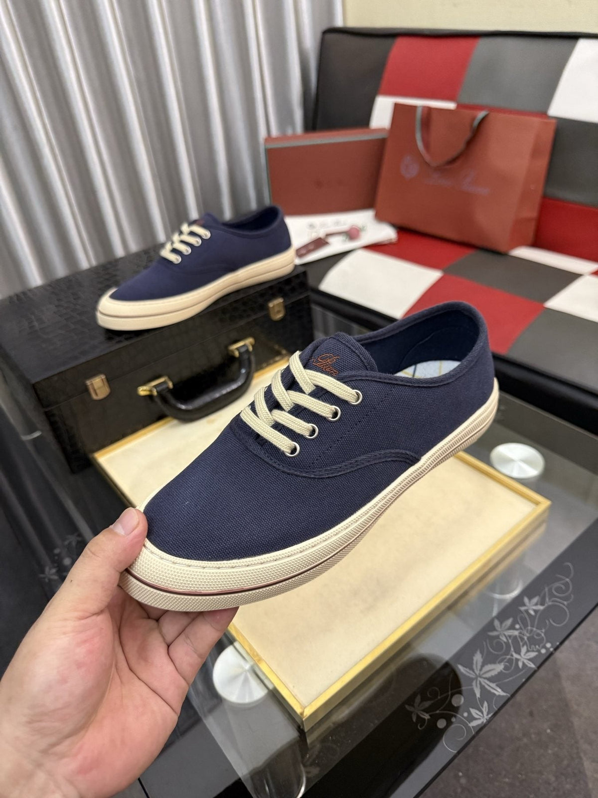 Loro Piana Low-Top Lace-Up Casual Shoes