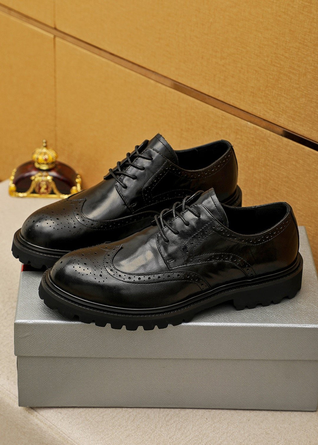 Prada Brogue Lug-Sole Derby Shoes