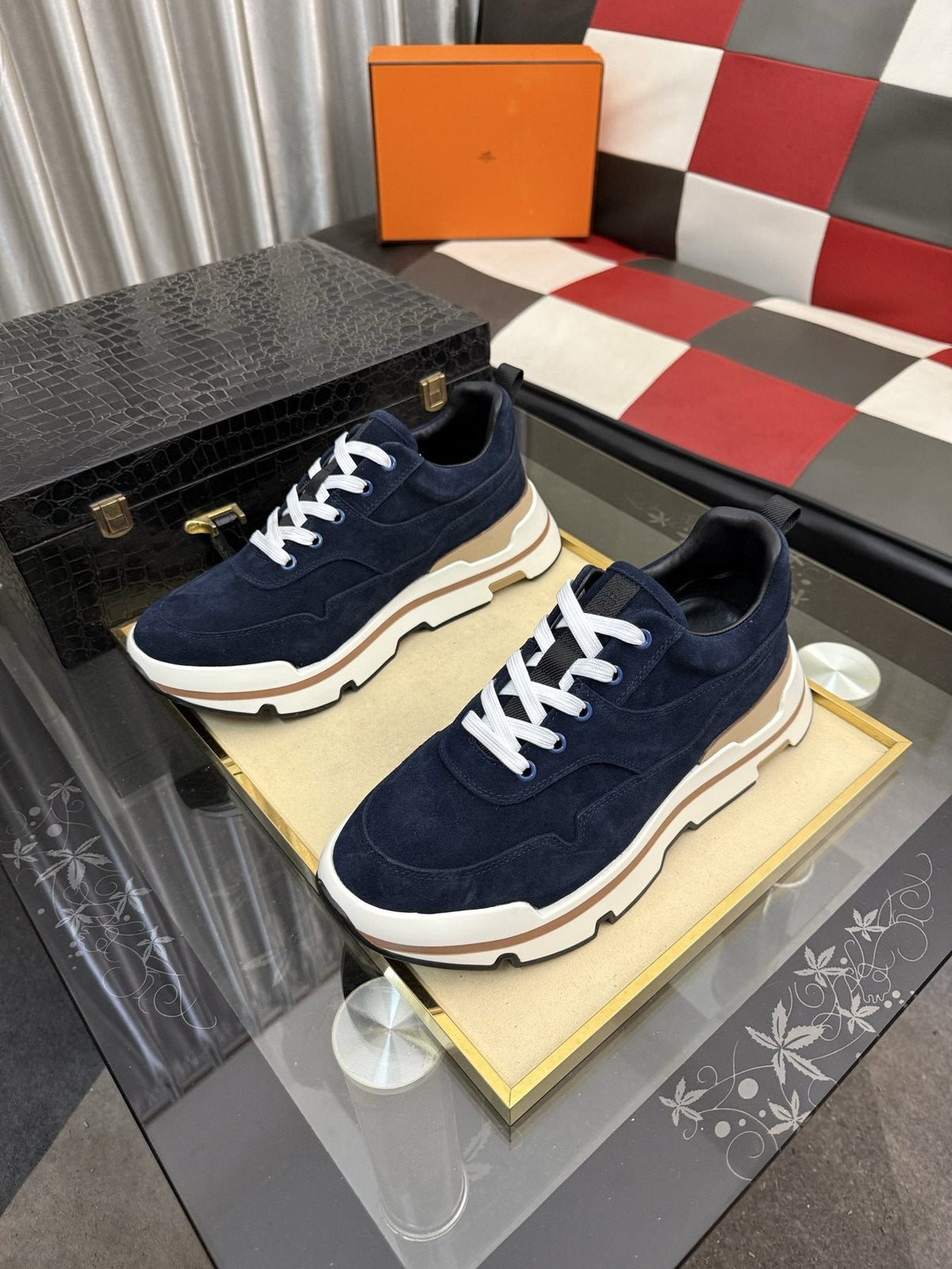 Hermès Layered-Sole Casual Sneakers