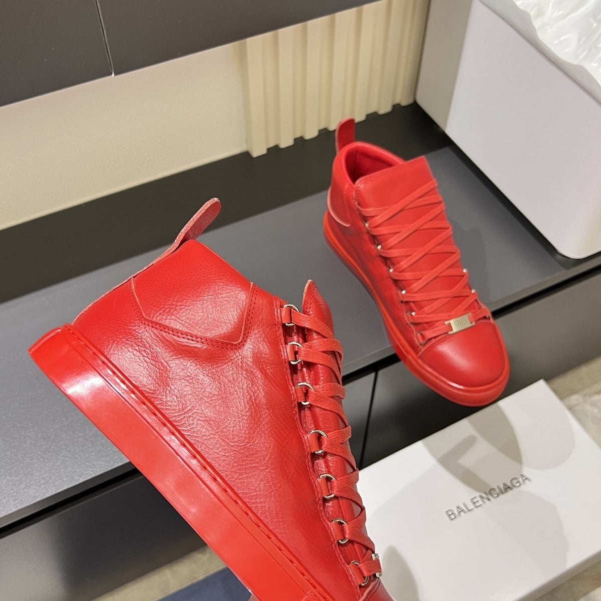 Balenciaga High-Top Lace-Up Sneakers