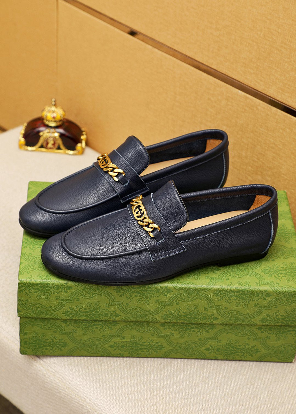 Gucci Pebble Leather Loafers