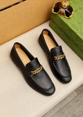 Gucci Pebble Leather Loafers