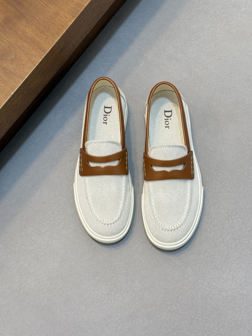 Dior Men's Vamp-Strap Slip-On Shoes