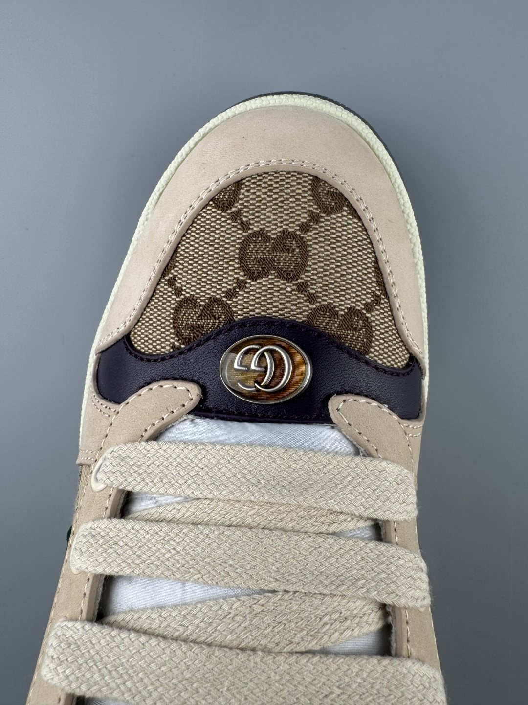 Gucci Beige Web Stripe Sneakers