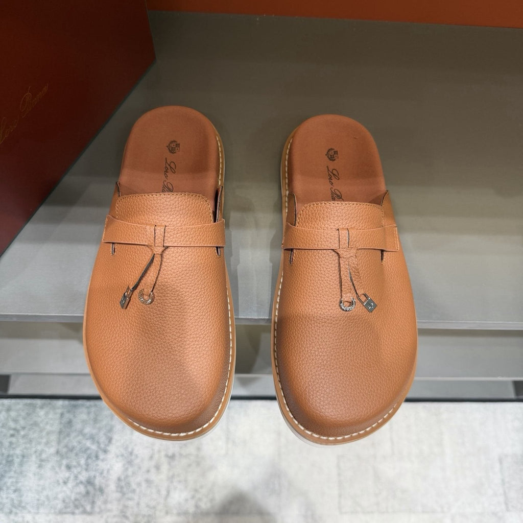 Loro Piana Textured Mule Loafers