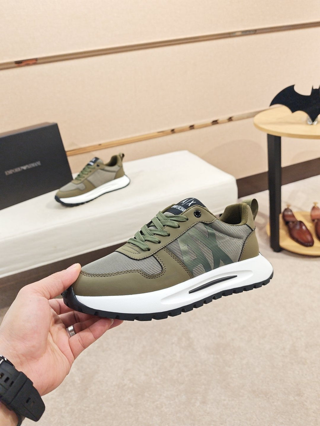 Armani A|X Graphic Lace-Up Sneakers