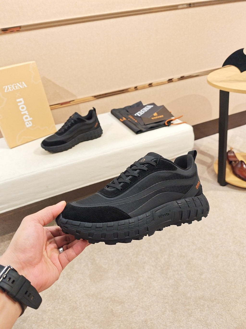 ZEGNA Paneled Low-Top Sneakers
