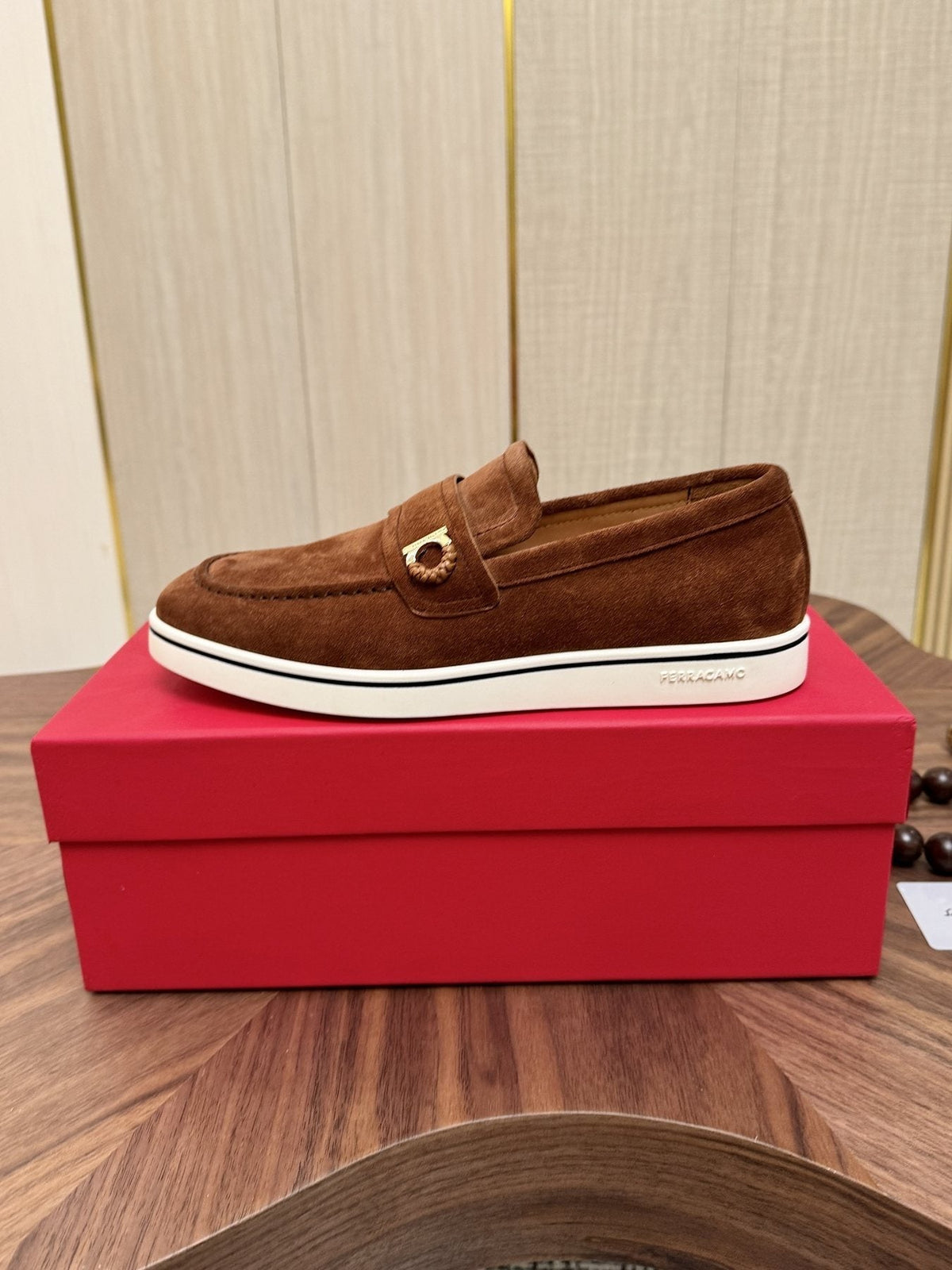 Salvatore Ferragamo Men's Strap-Detail Slip-On Shoes