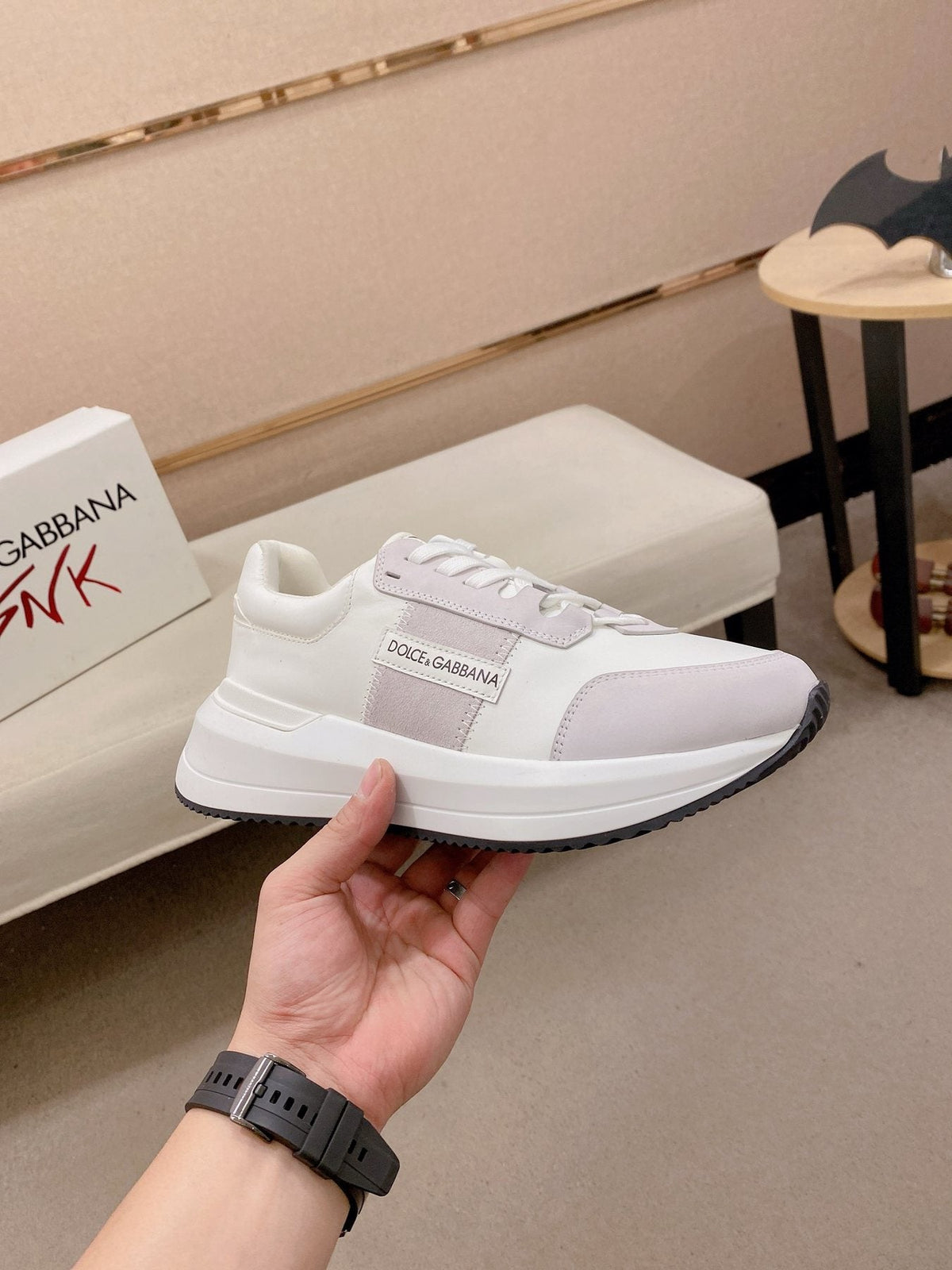 Dolce & Gabbana Men's Logo Panel Low-Top Sneakers